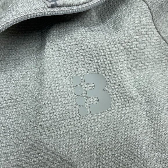 Bench Full-Zip Gray Lightweight Jacket L Urbanwear Textured Logo a0317 - Picture 3 of 9